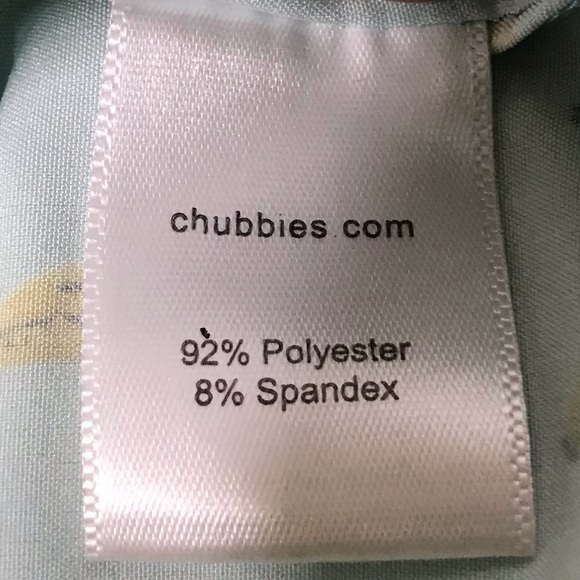 Chubbies Banana Button Front Short Sleeve Green Yellow Shirt Tropical Men's XL - Picture 11 of 11